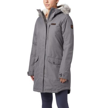 Columbia Suttle Mountain Long Insulated, Chamarras Grises Para Mujer | 517293-AWQ